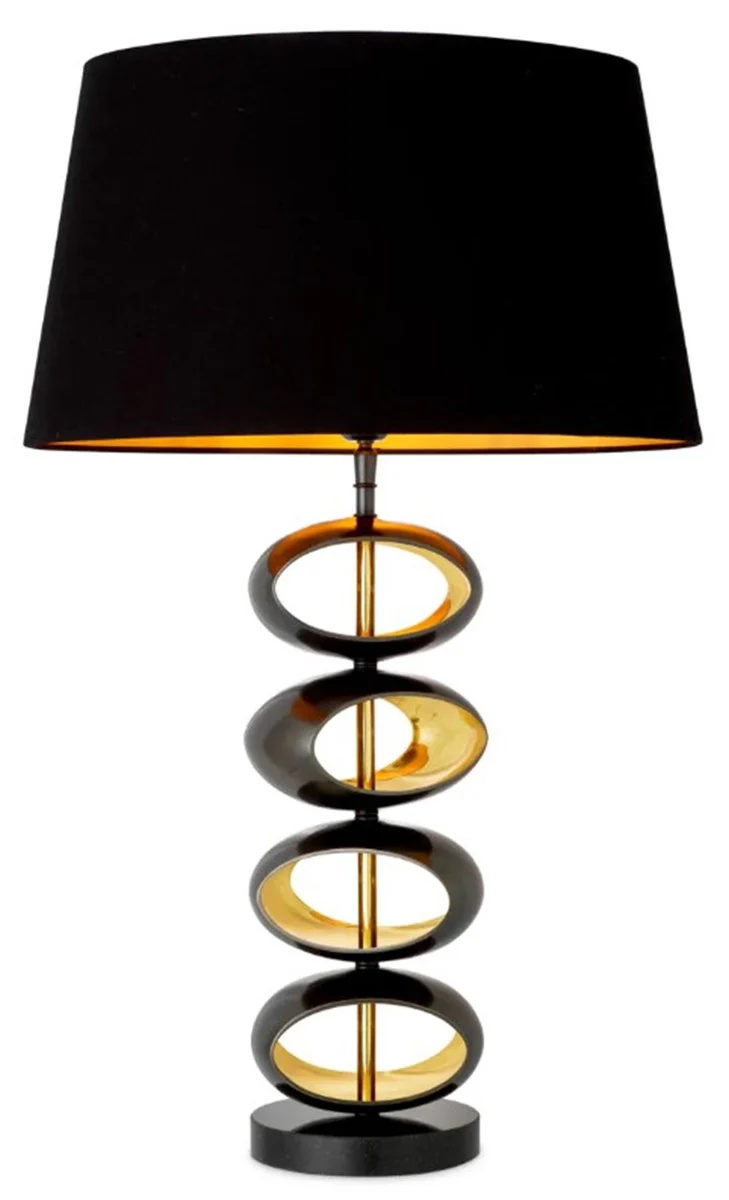 Casa Padrino l¨¢mpara de mesa de lujo con pantalla de negro / oro ? 16 x A. 69 cm