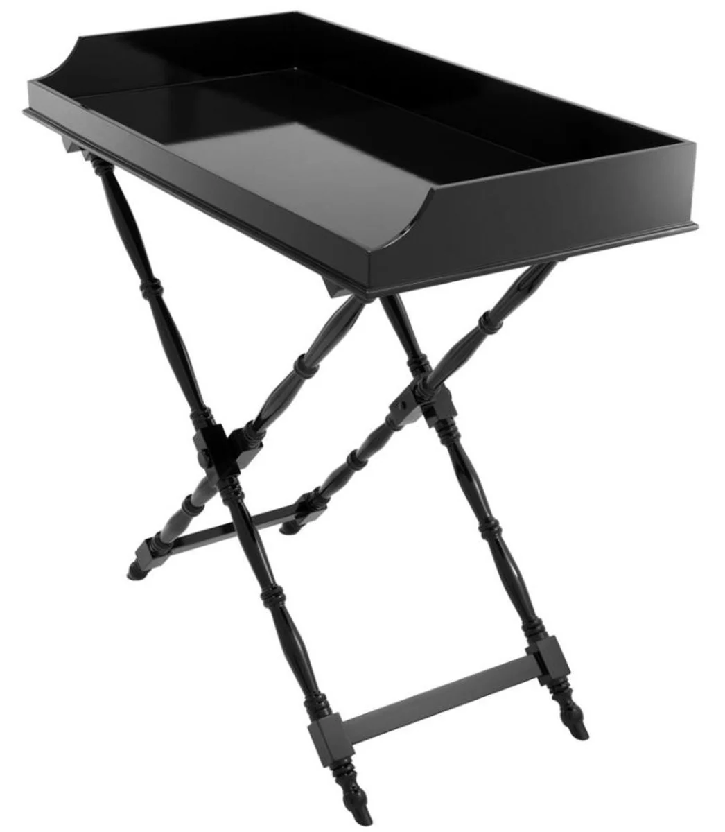 Casa Padrino bandeja de caoba dise?ador negro 110 x 56 x H. 103 cm - bandeja de la porci¨®n de lujo