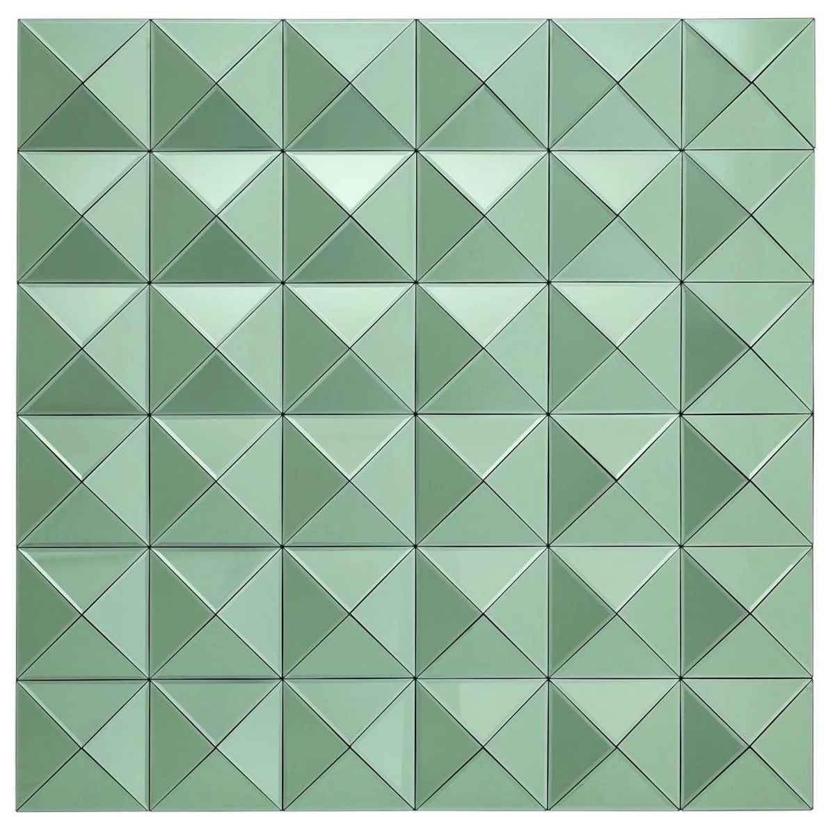 Casa Padrino espejo de dise?o verde 110 x 4 x H. 110 cm - Espejo de Pared para Sala de Estar de Lujo - Muebles de Dise?o