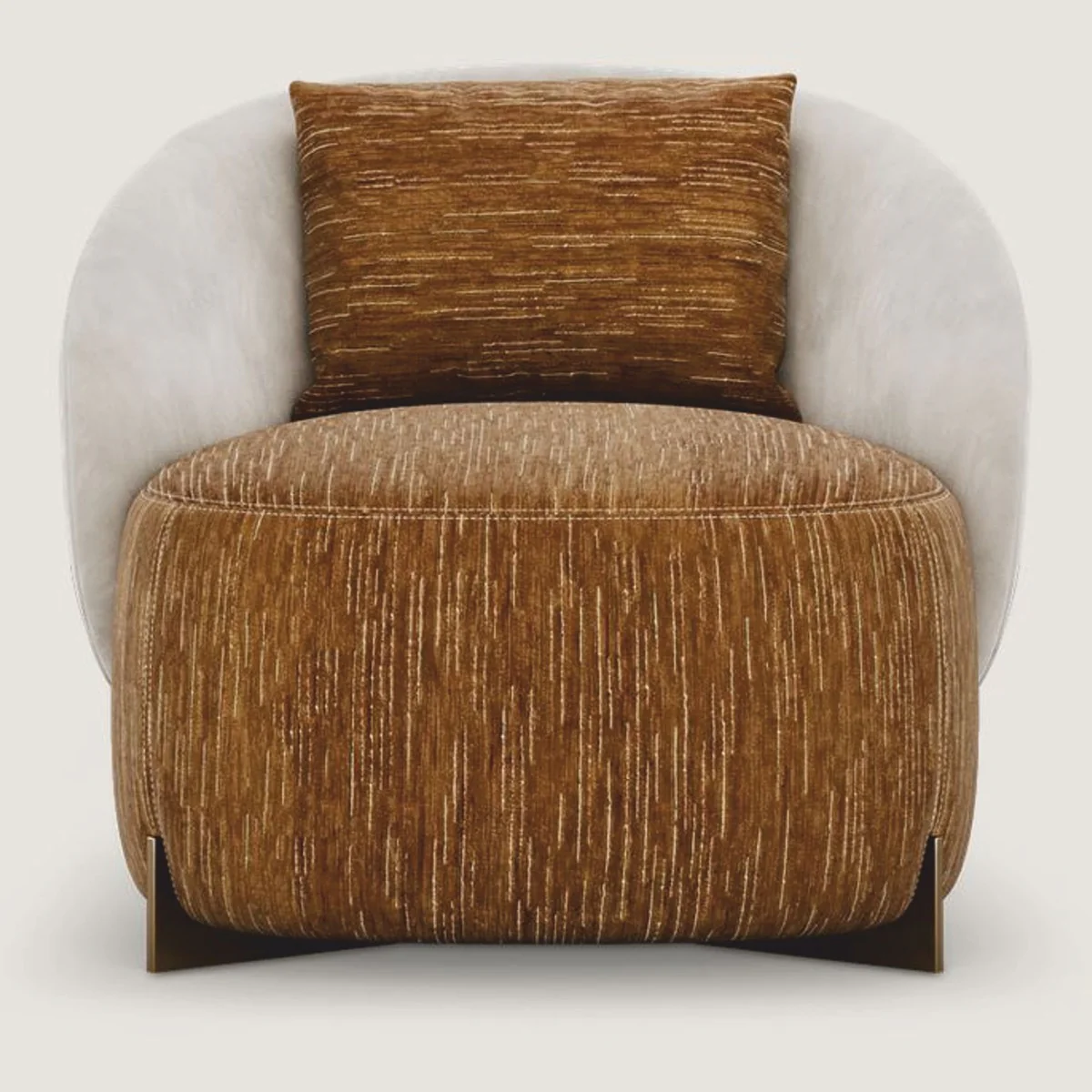 Casa Padrino Sill¨®n de Lujo Marr¨®n / Gris / Lat¨®n - Muebles para Sala de Estar y Hotel