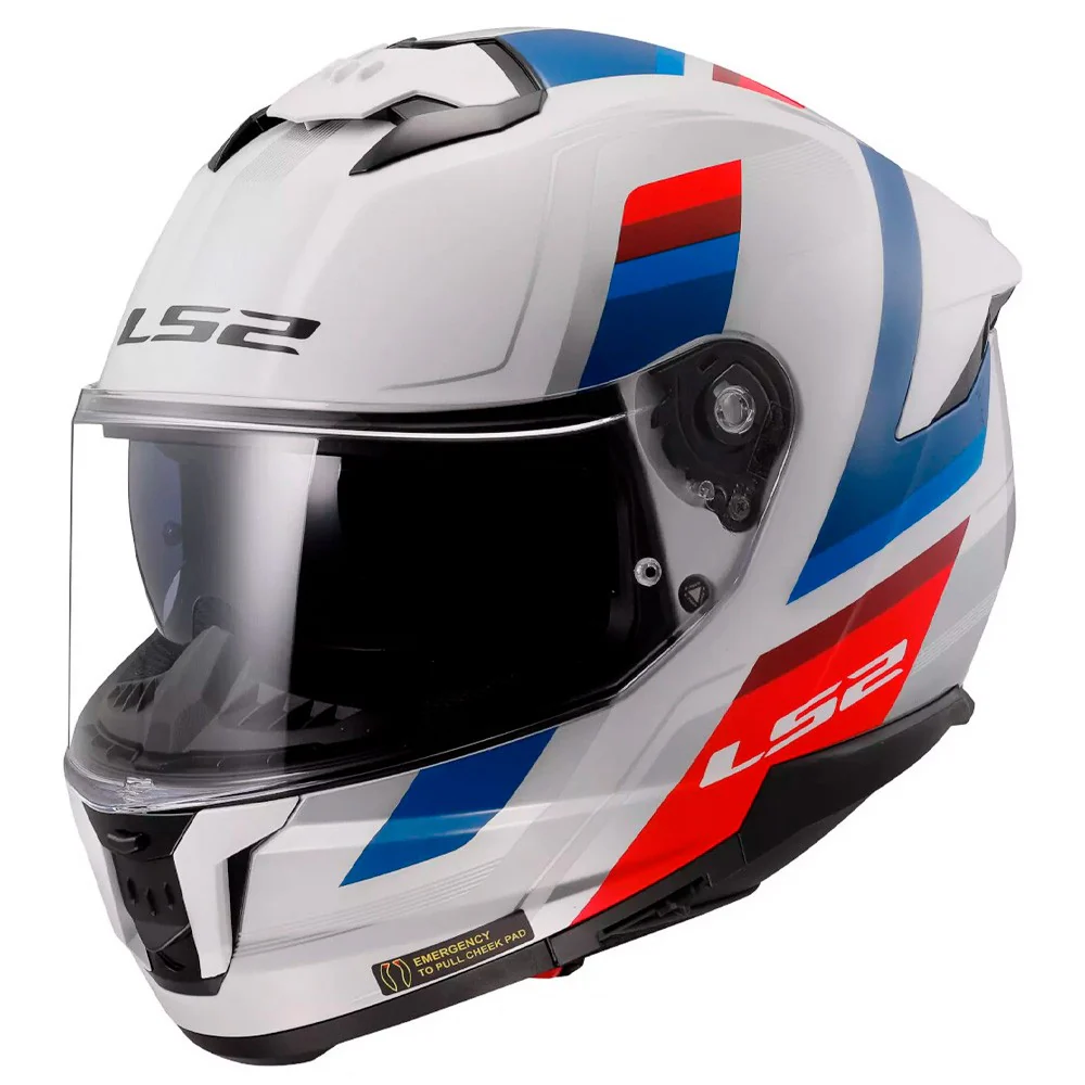 CASCO LS2 FF808 STREAM II VINTAGE BLANCO / AZUL / ROJO