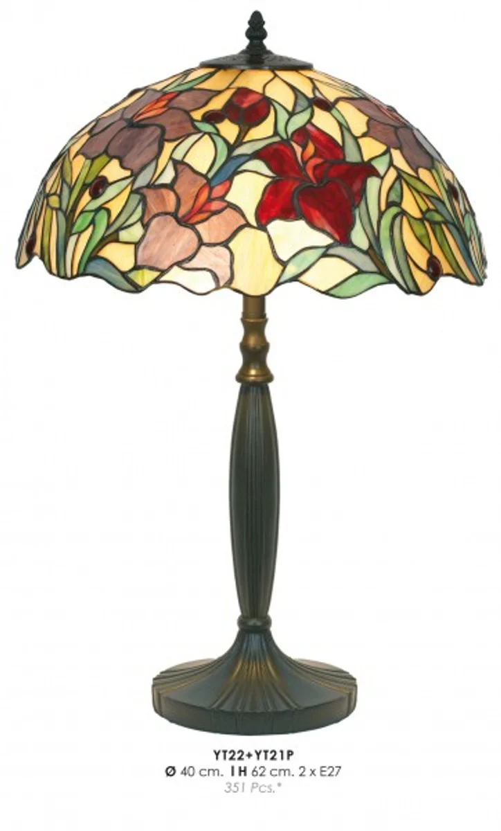 Casa Padrino l¨¢mpara taburete Tiffany ? 40 x A. 62 cm - L¨¢mpara de Mesa Tiffany
