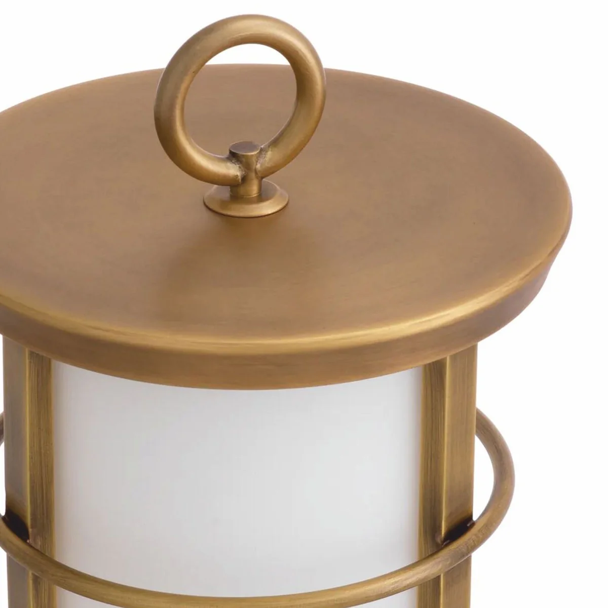 Casa Padrino l¨¢mpara de mesa LED de lujo para exterior lat¨®n antiguo / blanco ? 17,5 x A. 31 cm