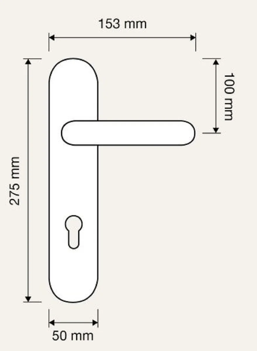 Casa Padrino Conjunto de Manija de Puerta de Lujo Plata 15,3 x H. 27,5 cm - Manijas de lat¨®n Cromado con Cristal Swarovski