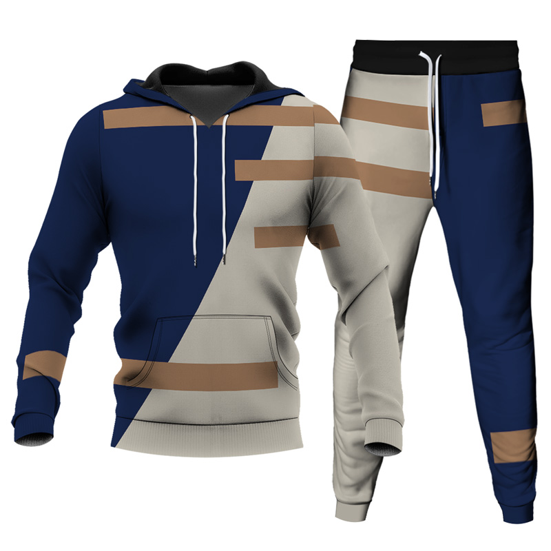 Men's Personalized Printed Hoodie Set 023