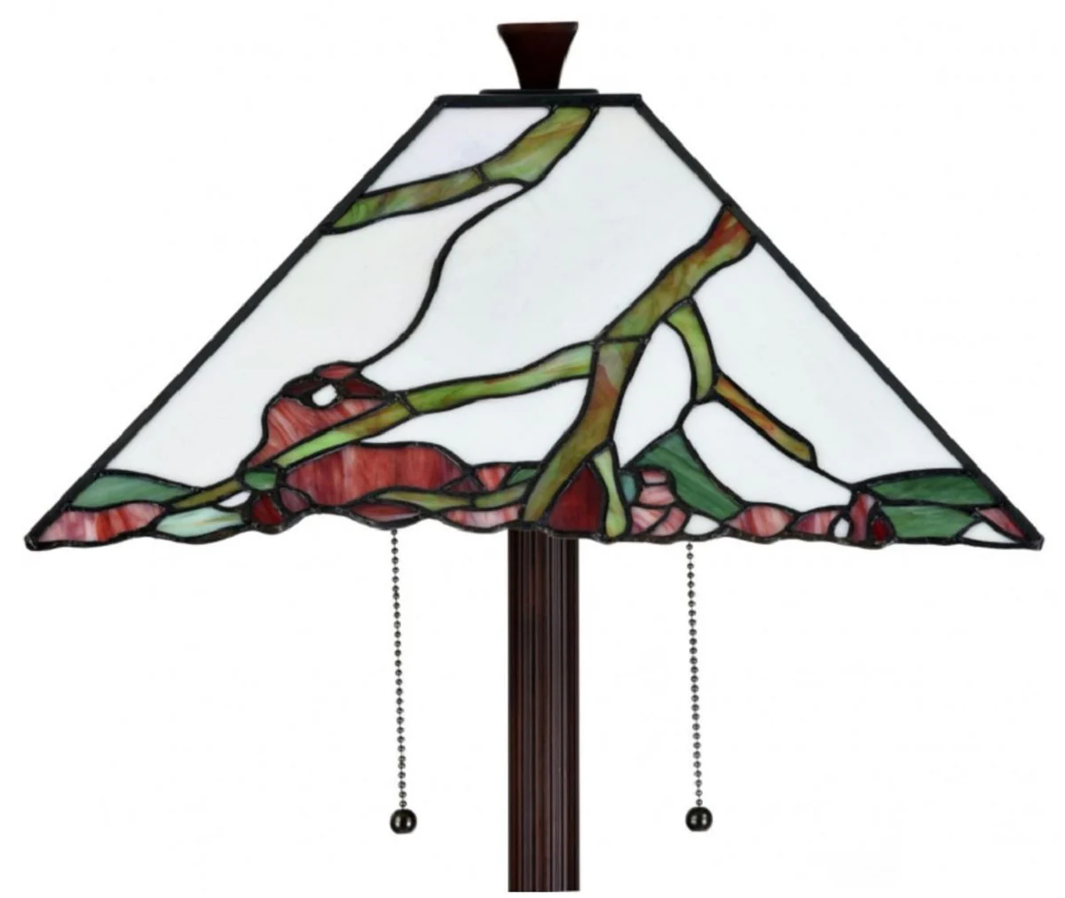 Casa Padrino Lámpara de Pie Tiffany de Lujo Multicolor 41 x 41 x H. 150 cm - Lámpara de Pie Hecha a Mano