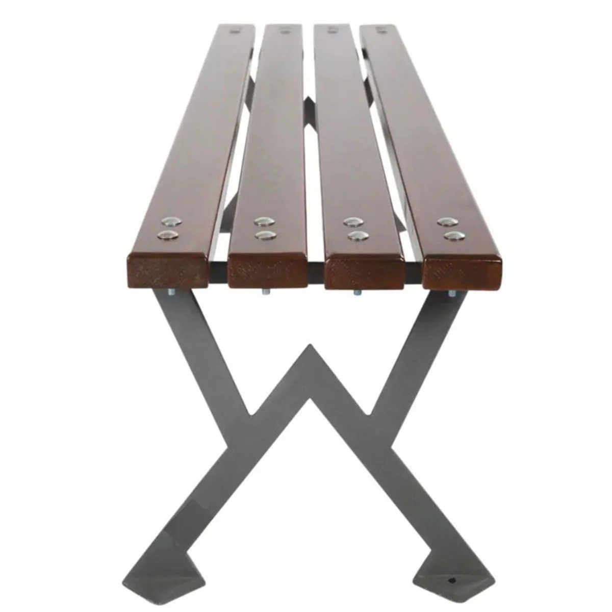 Casa Padrino banco de parque - Banco urbano marr¨®n oscuro / gris 180 cm - Banco de jard¨ªn s¨®lido