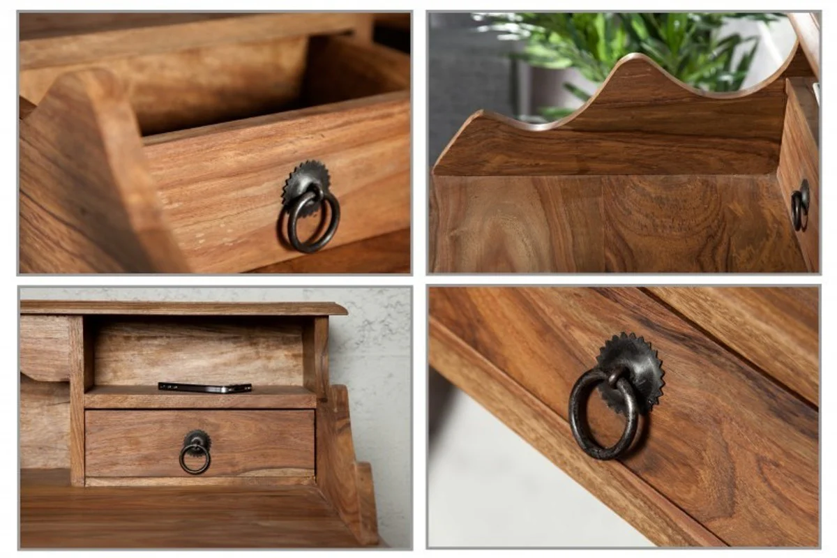 Casa Padrino Baroque secretary with precious sheesham drawer - writing desk - secretary console - luxury