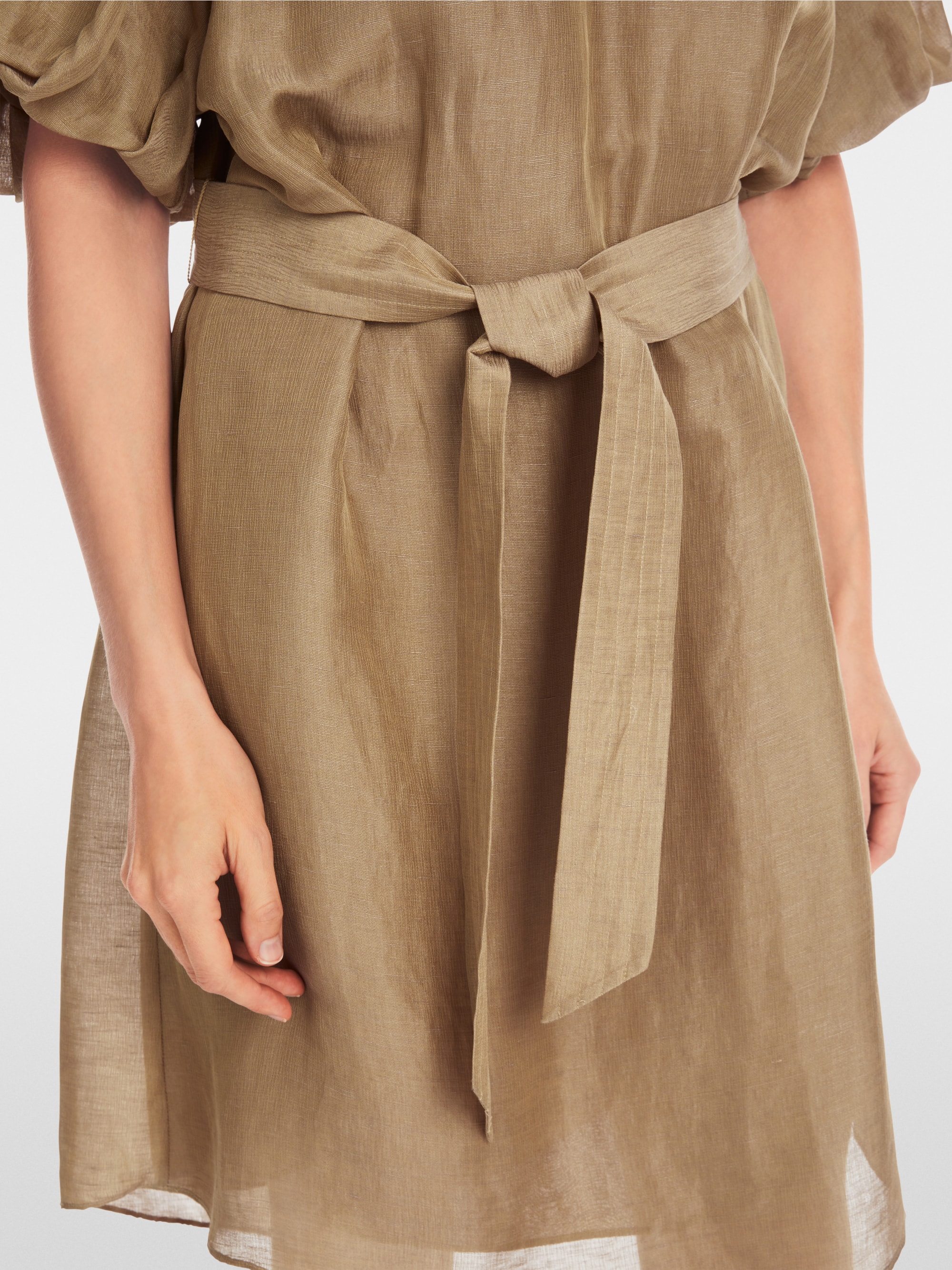 Marc-Cain Plain mini dress with balloon sleeves