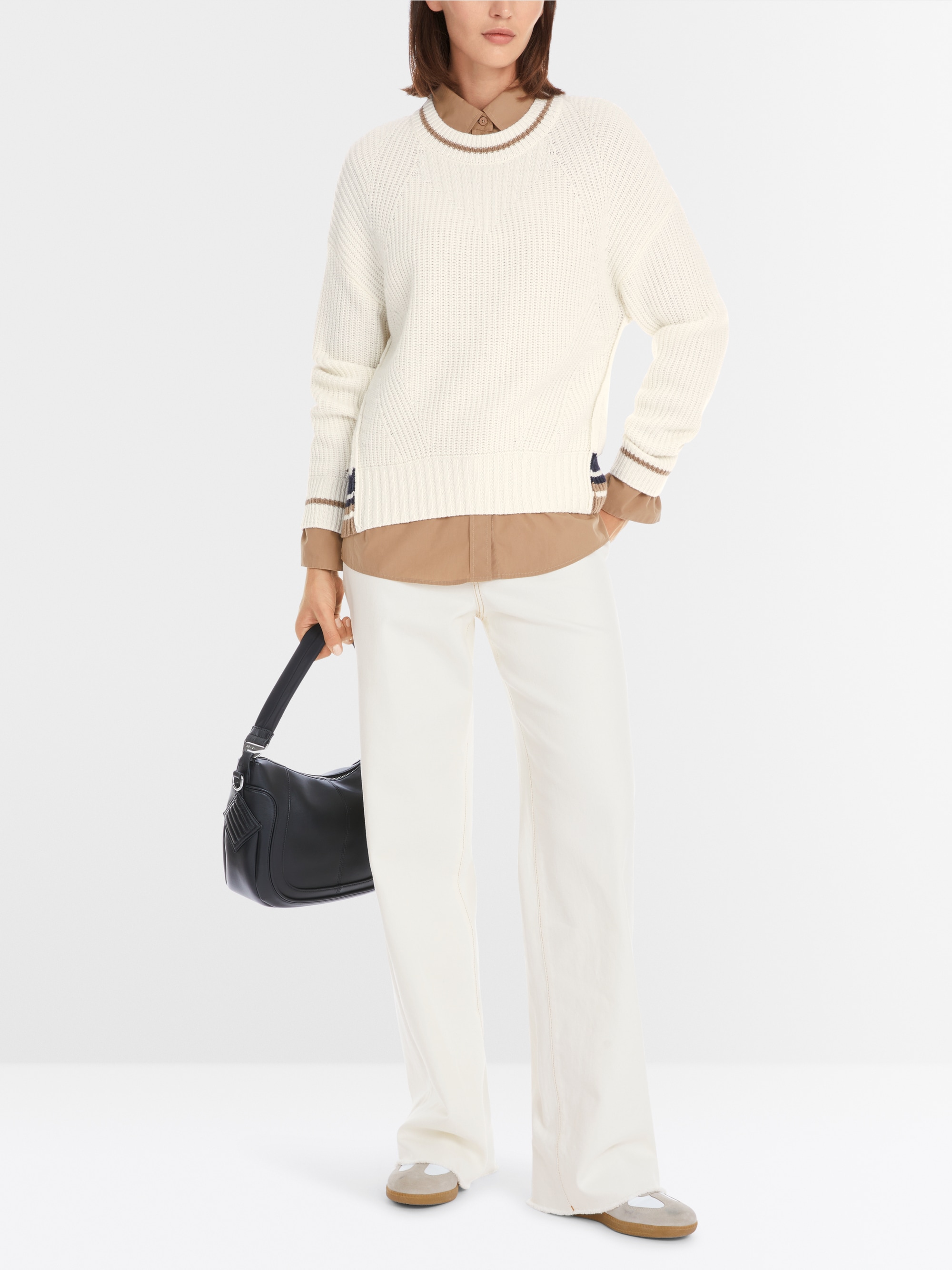 Marc-Cain Egg-shaped sweater – Knitted in Germany