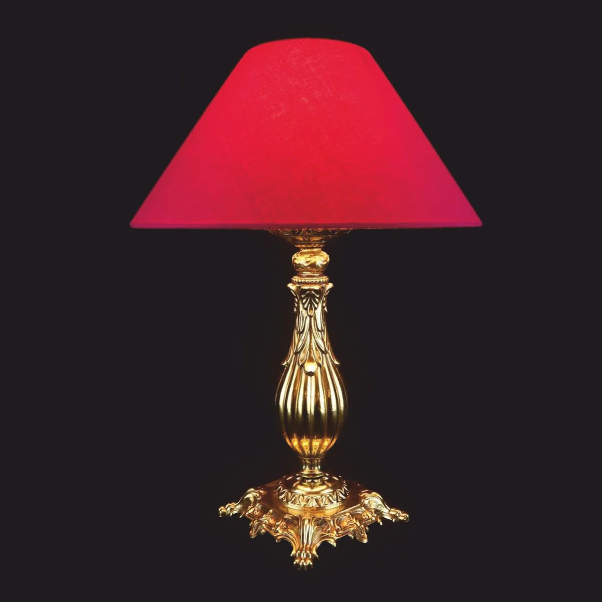 Casa Padrino l¨¢mpara de mesa barroco de lujo oro / rojo ? 34 x A. 45 cm - Luces barrocos