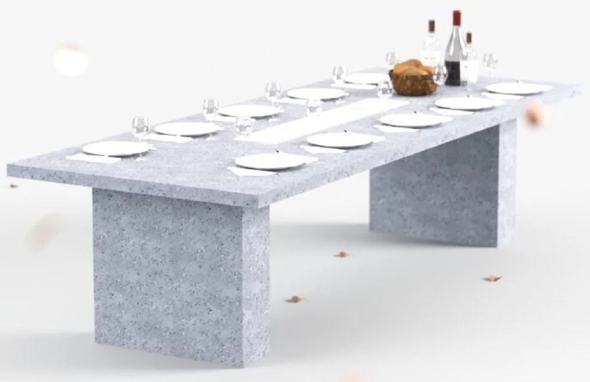 Casa Padrino mesa de comedor de lujo con chimenea de bioetanol 300 x 115 x A. 75 cm - Varios Colores - Mesa de comedor - Mesa de jard¨ªn - Muebles de comedor - Muebles de jard¨ªn - Muebles de lujo