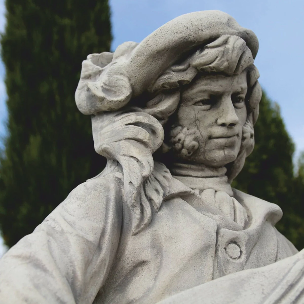 Casa Padrino escultura decorativa de piedra para jard¨ªn Art Nouveau hombre gris A. 185 cm