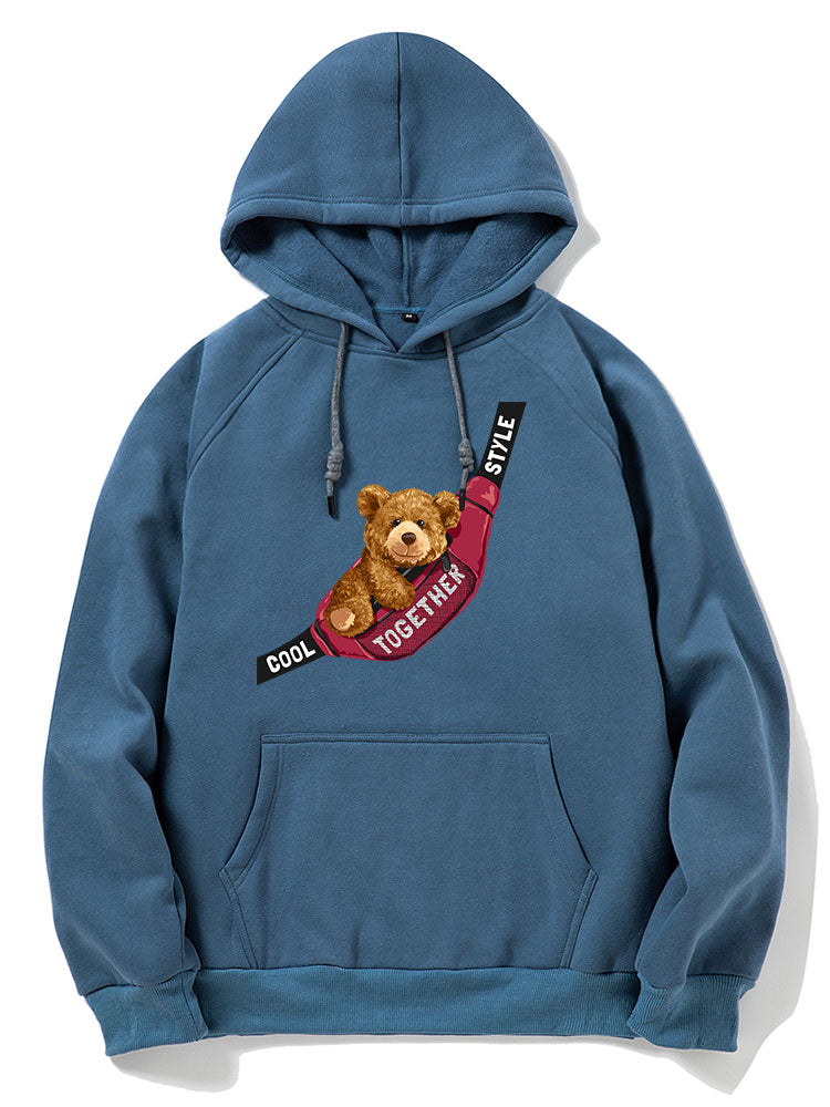 Shoulder Bag Bear Print Hoodie