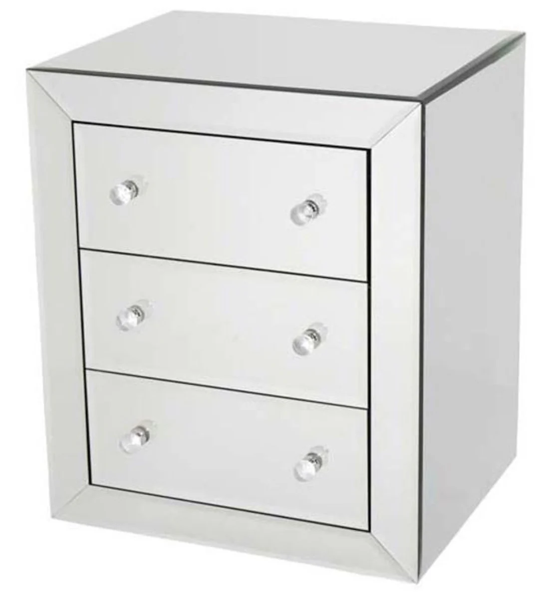 Casa Padrino de lujo Spiegelglas mesa de noche con cajones 3 - muebles de dormitorio