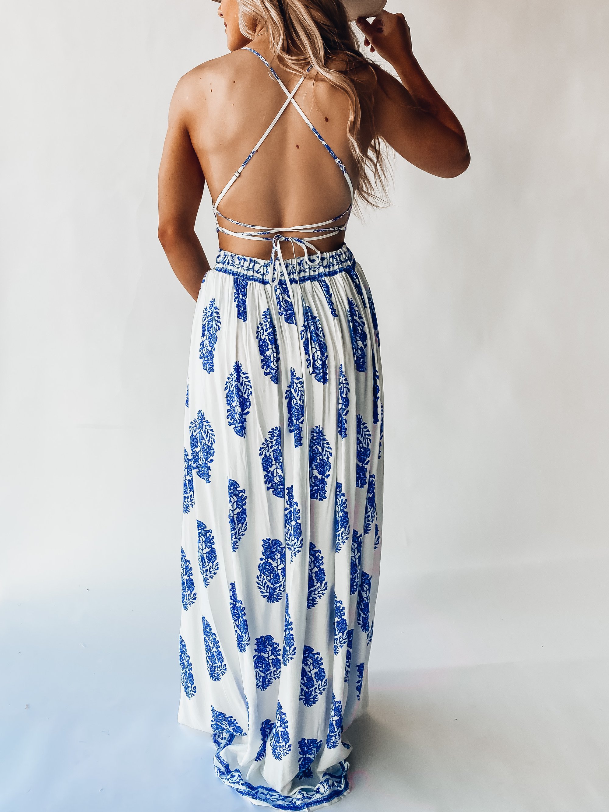 Women's V-neck Bohemian Halter Holiday Dress