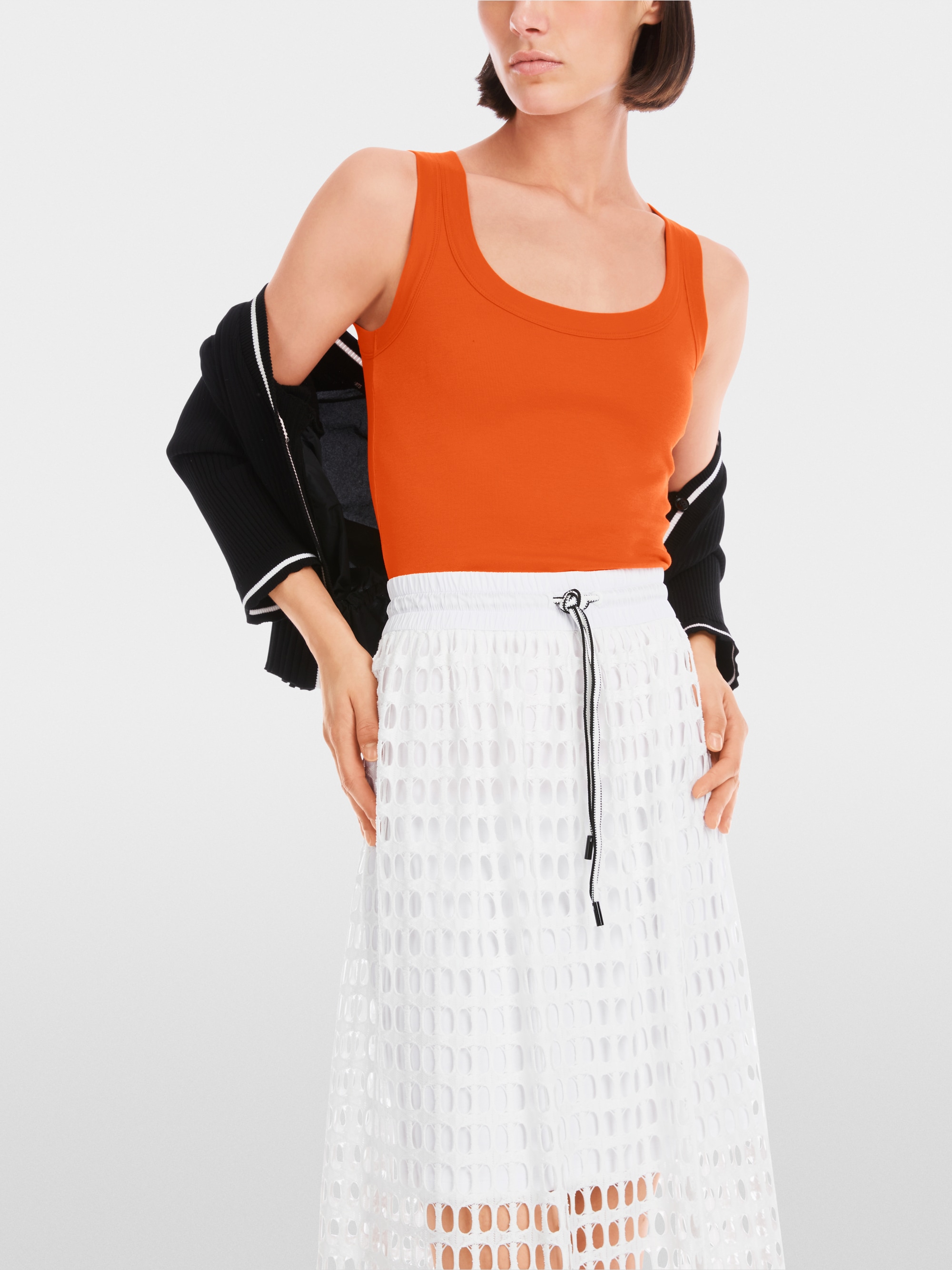 Marc-Cain Sleeveless top in cotton rib