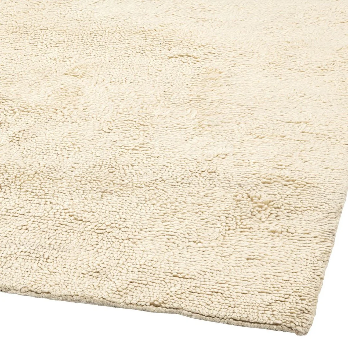 Casa Padrino alfombra de lana de nueva zelanda beige - Varios Tamaños - Alfombra de salón tejida a mano - Accesorios de decoración de sala de estar de lujo