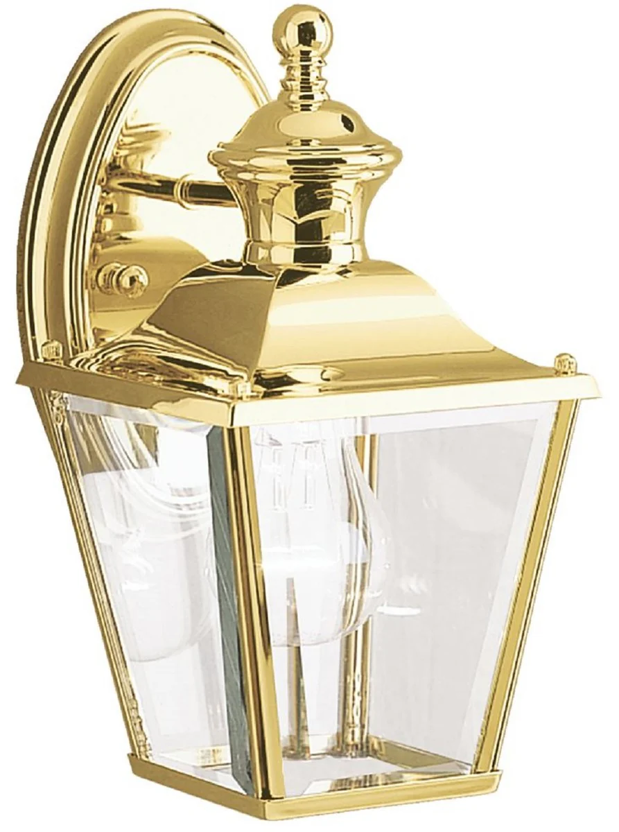 Casa Padrino lámpara de pared para exteriores Art Nouveau oro 14,7 x 17 x A. 26,3 cm - Lámpara de exterior nostálgica terraza jardín terraza - Luces de exterior nostálgicas