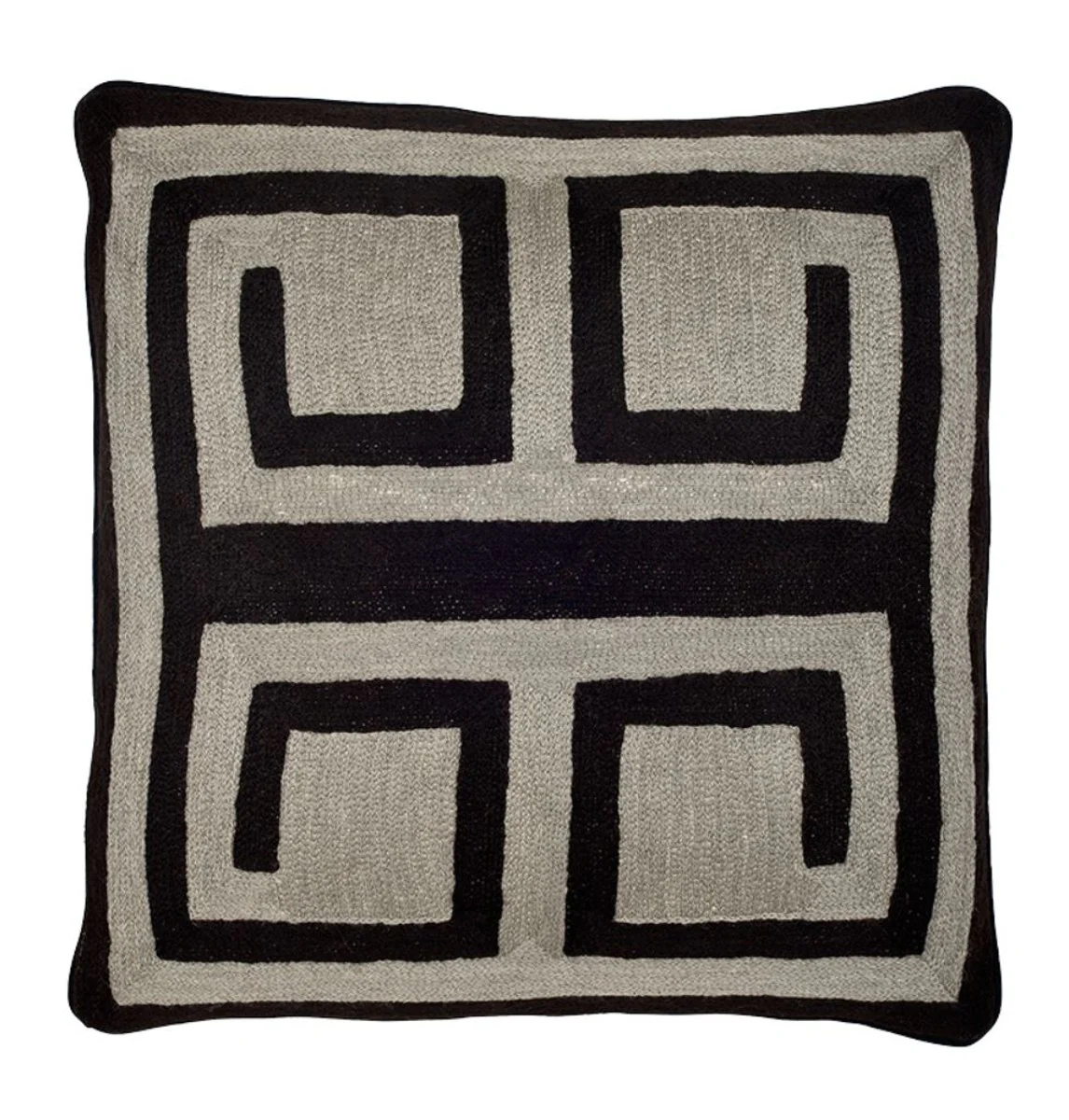 Casa Padrino almohada de dise?o negro y gris 50 x H. 50 cm - almohada de lujo