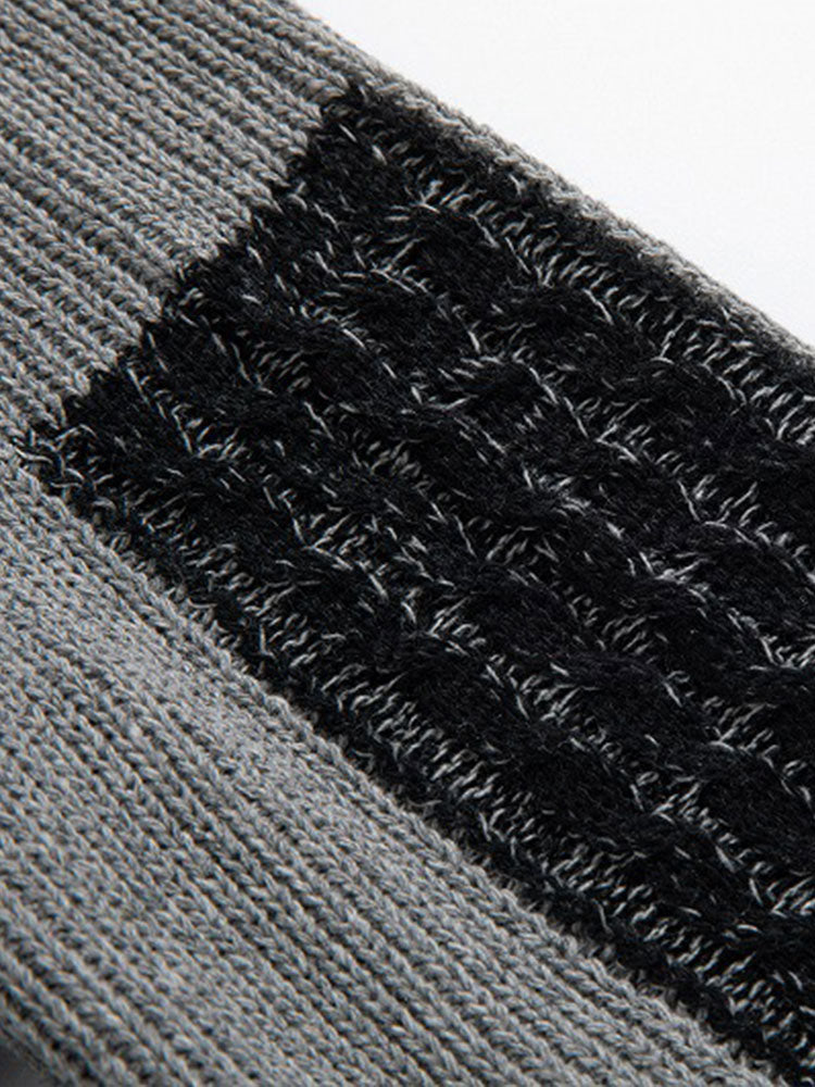 Contrast Turtleneck Sweater