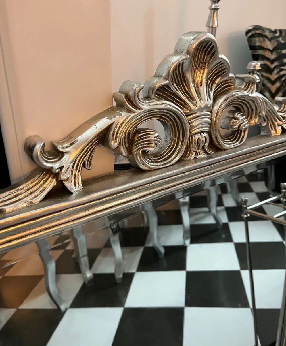 Casa Padrino espejo barroco plata - Espejo de pared hecho a mano con elegantes decoraciones - Magn¨ªfico espejo de pared de estilo barroco - Espejo de guardarropa barroco - Muebles barrocos