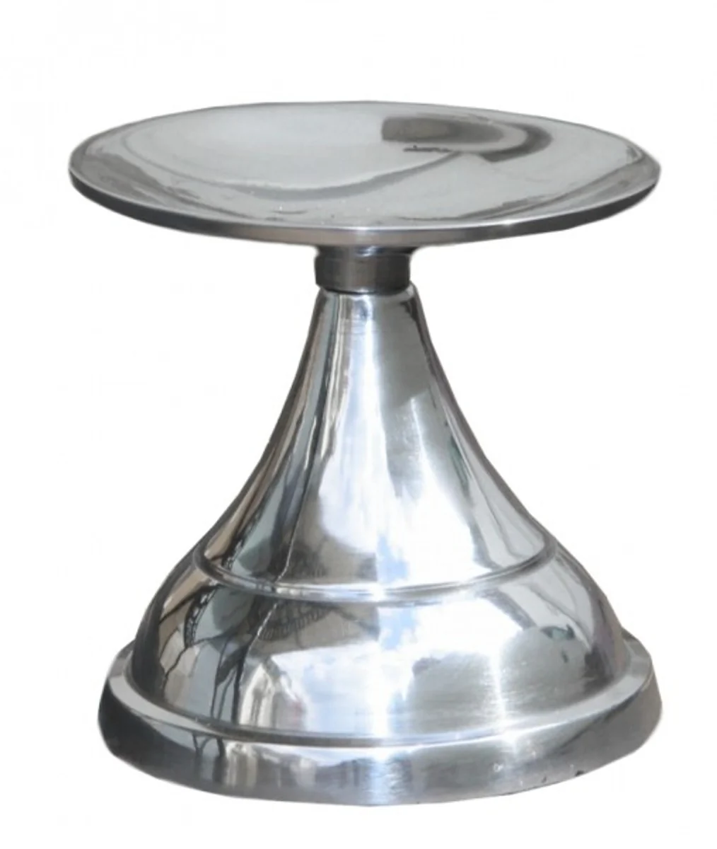 Casa Padrino football sculpture on base in polished aluminum silver decoration Football Art Deco decoration ball figure