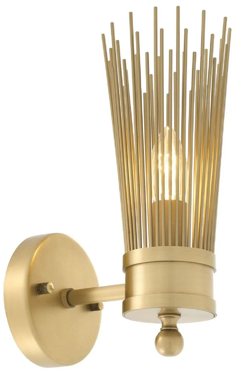 Casa Padrino lámpara de pared de lujo latón antiguo 11 x 18,5 x H. 29,5 cm - Colección de Lujo