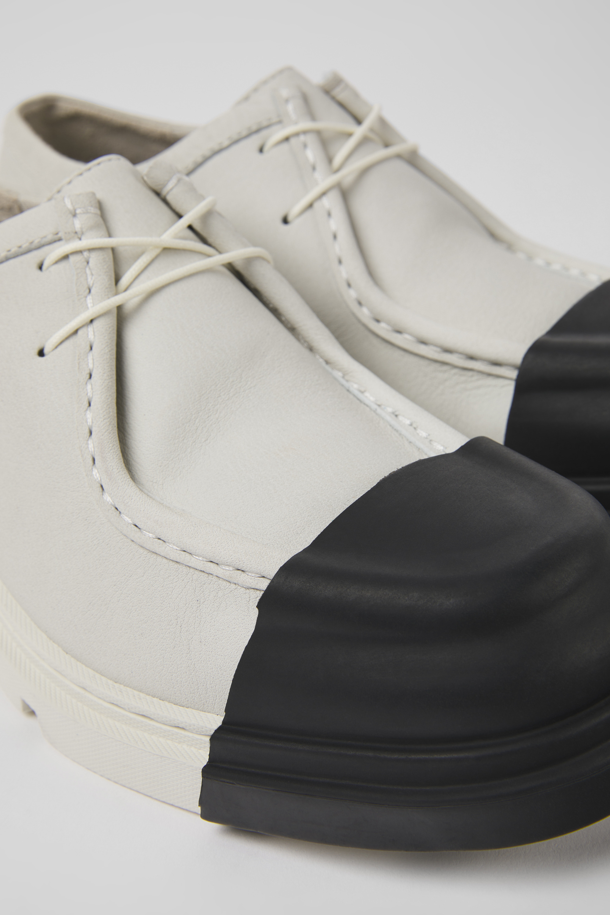 Junction - White non-dyed leather shoes for women