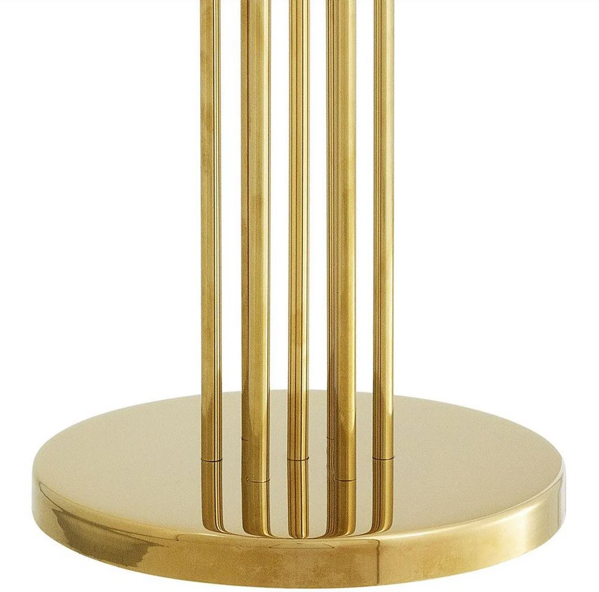 Casa Padrino lámpara de pie de lujo oro / blanco Ø 48 x H. 176 cm - Lámpara de Diseño con Cristal - Lámpara de Salón de Lujo