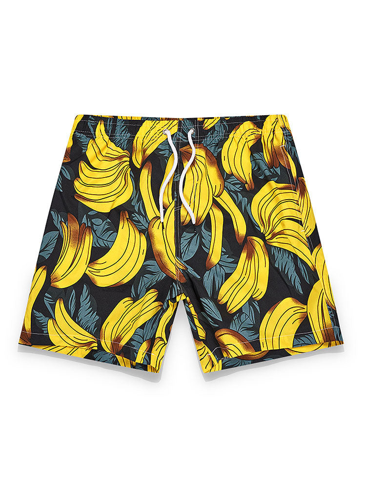 Banana Print Shirt & Banana Print Swim Shorts