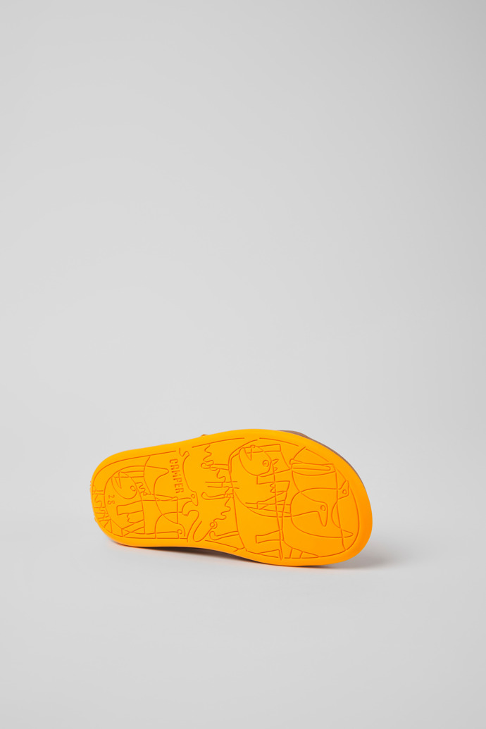 Bicho Orange leather sandals for boys