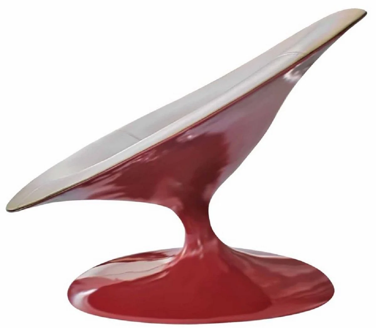 Casa Padrino sill¨®n de dise?o rojo brillante / beige 86 x 110 x A. 70 cm - Sill¨®n de sal¨®n - Sill¨®n de hotel - Muebles de dise?o - Calidad de Lujo