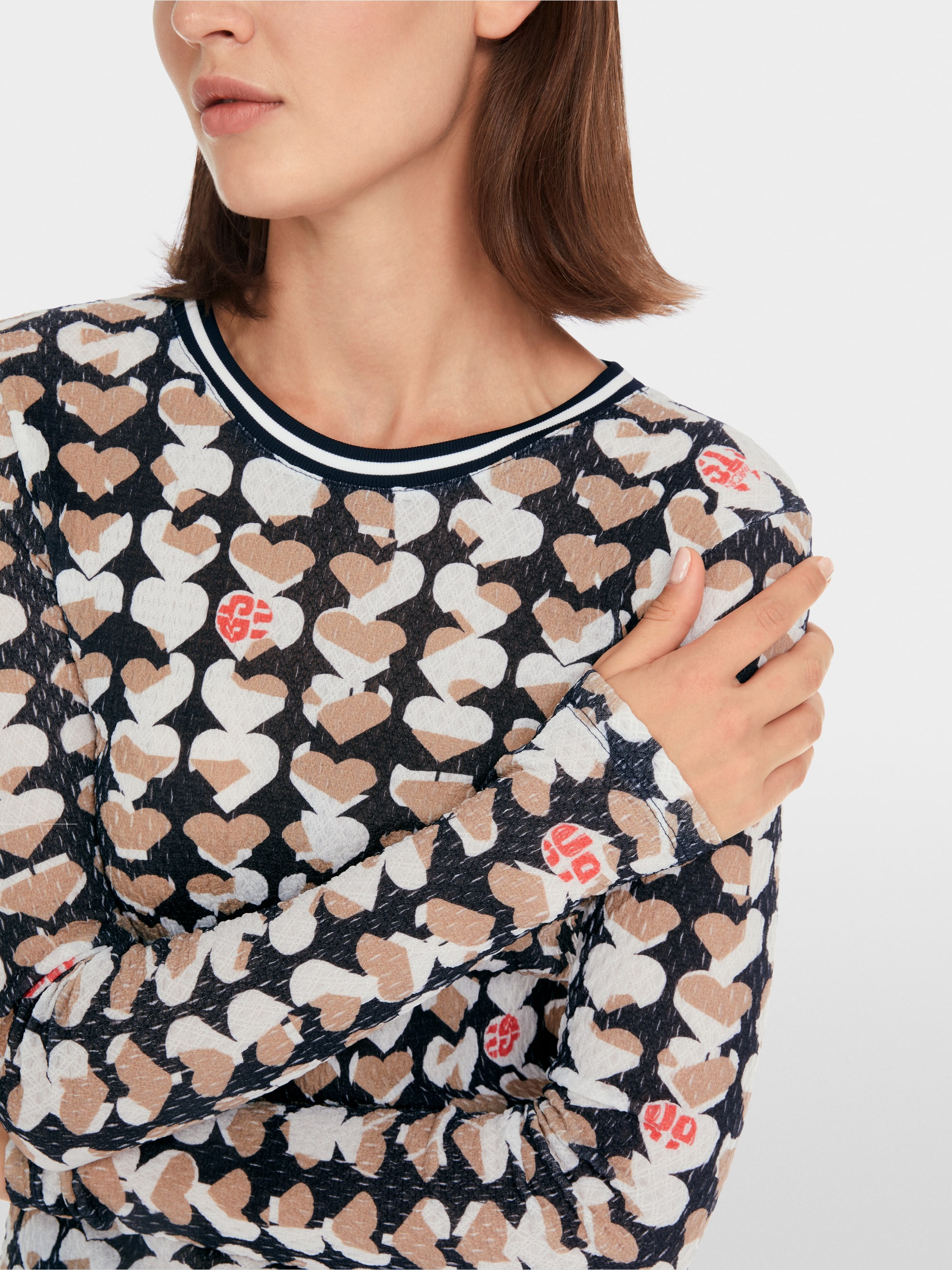 Marc-Cain Long-sleeve in crinkle print