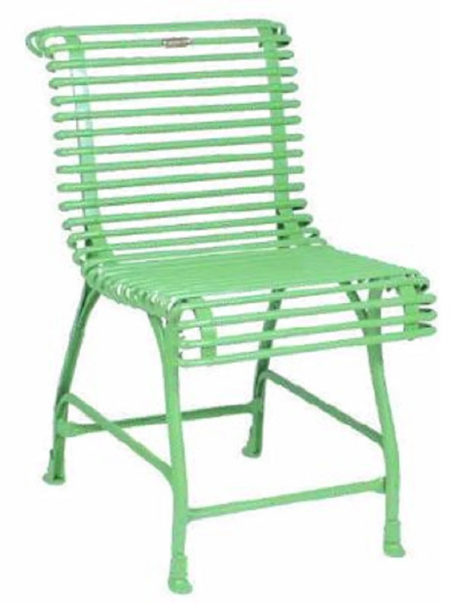 Casa Padrino conjunto de muebles de jard¨ªn Art Nouveau de hierro forjado verde - 1 Mesa de Jard¨ªn y 6 Sillas de Jard¨ªn - Muebles de jard¨ªn nost¨¢lgicos - Muebles de Jard¨ªn Barrocos y Art Nouveau