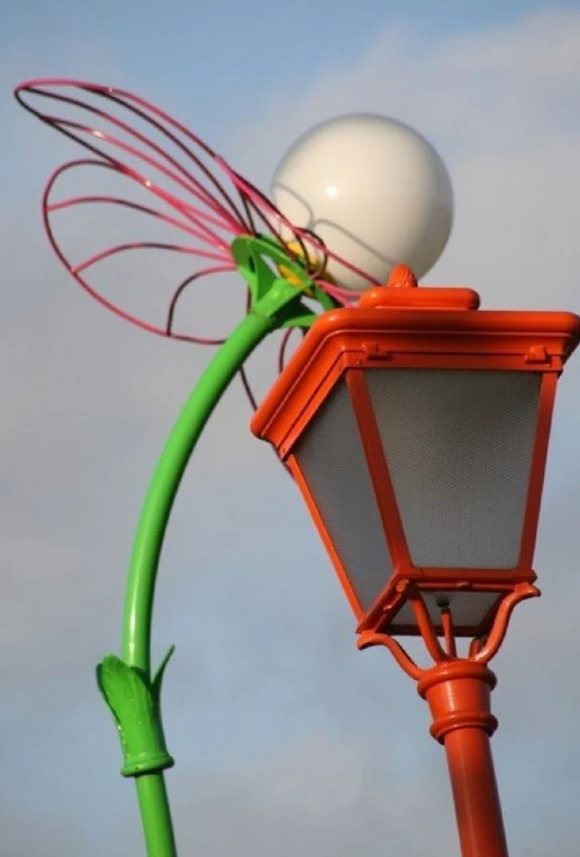 Casa Padrino linterna de jard¨ªn Art Nouveau verde / p¨²rpura / blanco A. 400,5 cm - Iluminaci¨®n exterior