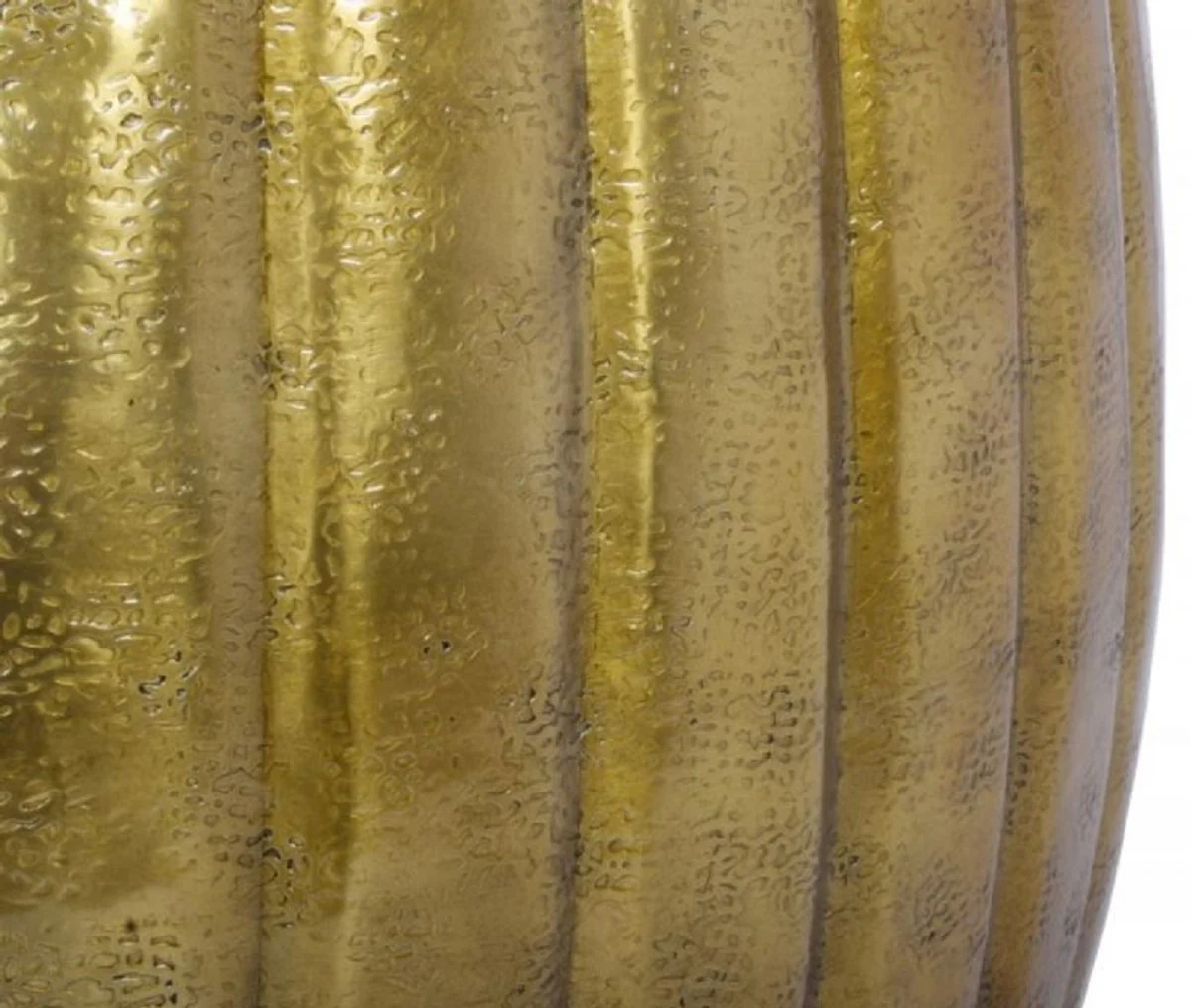 Casa Padrino mesa de centro de aluminio oro ? 65 x A. 31 cm - Mesa de sal¨®n redonda en estilo oriental - Muebles de Sala