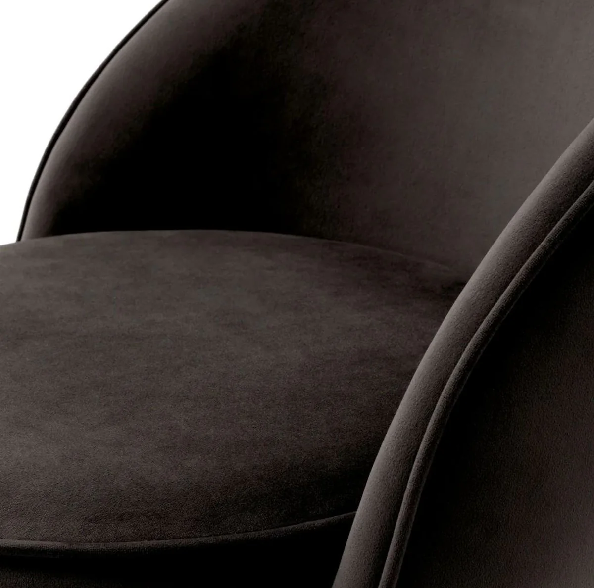 Casa Padrino silla de bar de lujo de terciopelo gris oscuro / lat¨®n A. 103 cm - Muebles de hotel y bar