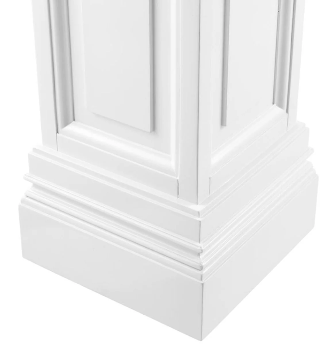 Casa Padrino caoba dise?ador pilar blanco 33 x 33 x H. 100 cm - mesa auxiliar de lujo