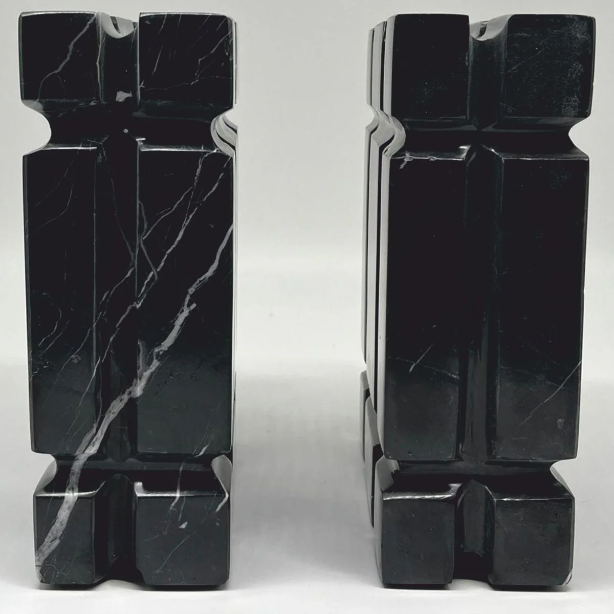 Casa Padrino conjunto de sujetalibros decorativos de m¨¢rmol de lujo negro - Accesorios decorativos