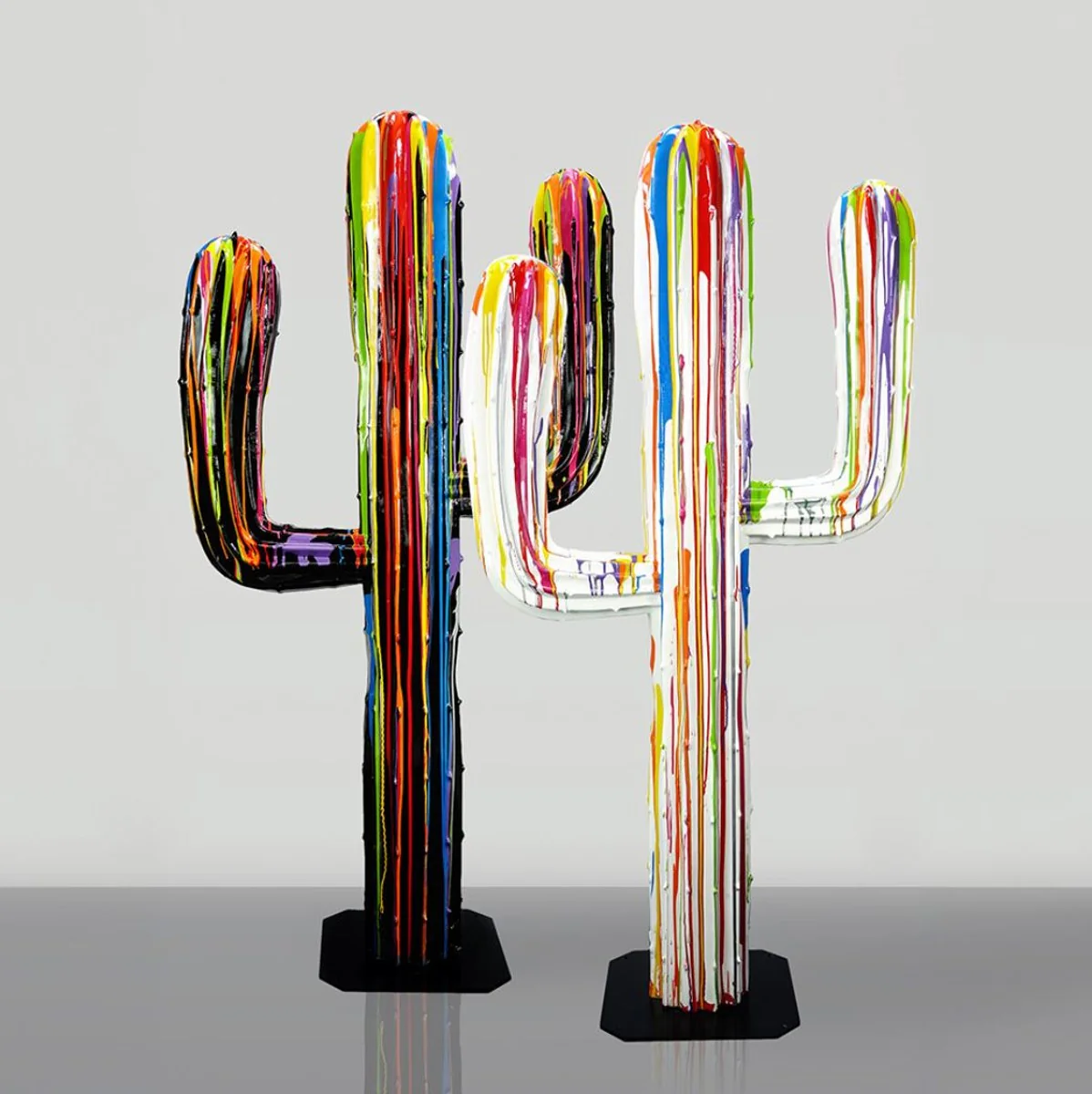 Casa Padrino cactus decorativo XXL negro / colorido A. 180 cm - Decoraci¨®n de jard¨ªn