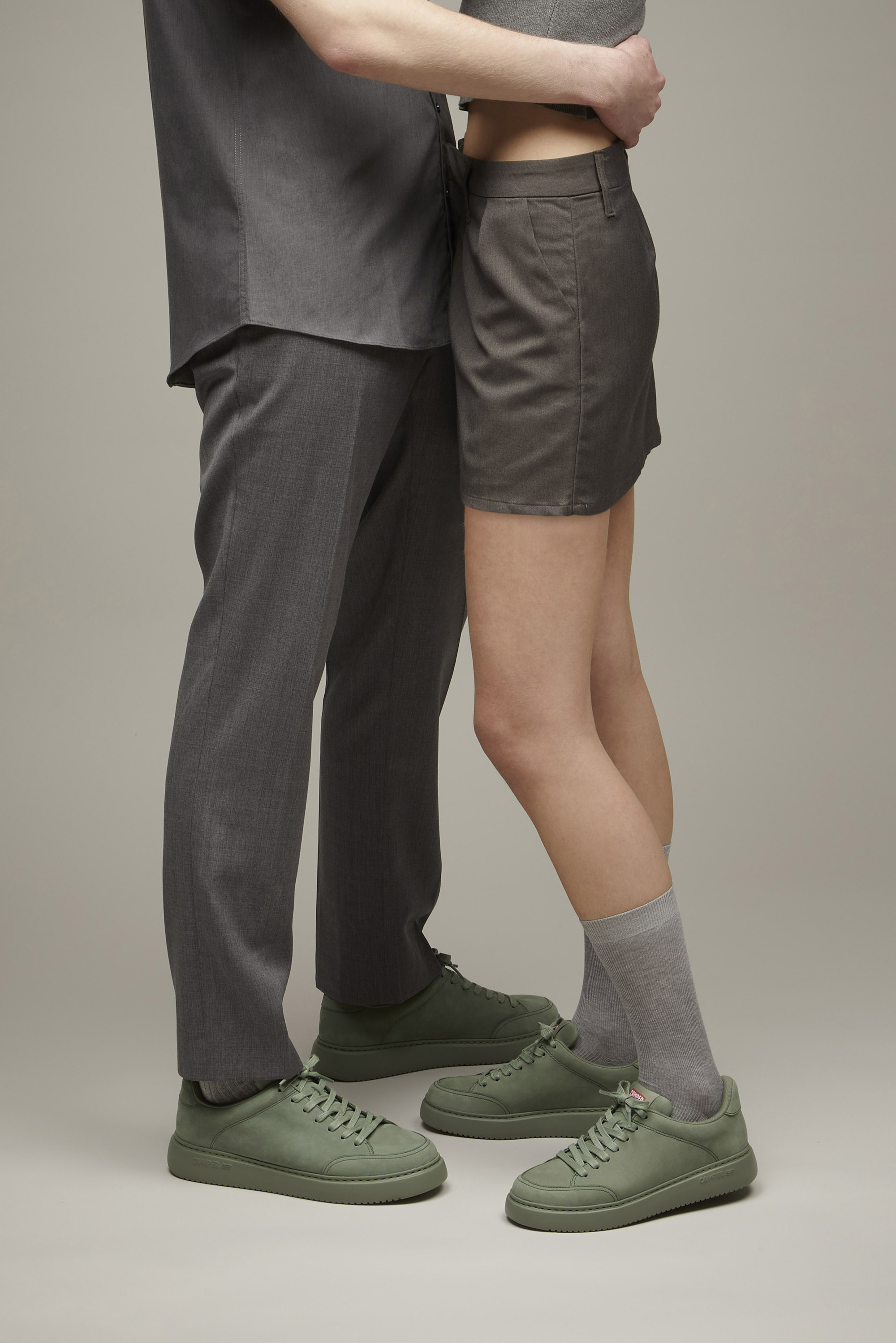 Runner K21 - Green nubuck sneakers for men