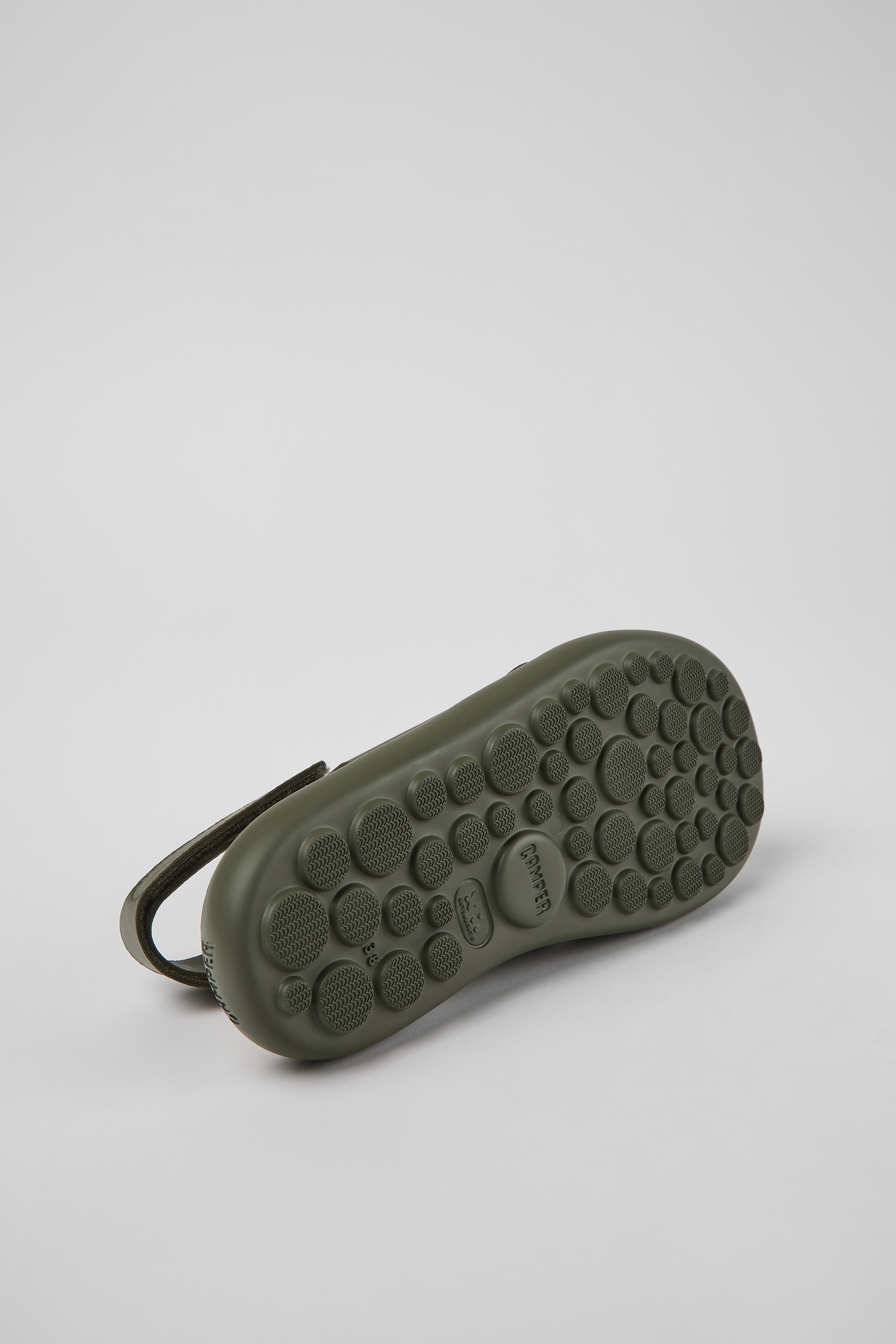 Pelotas Flota - Green leather sandals for women