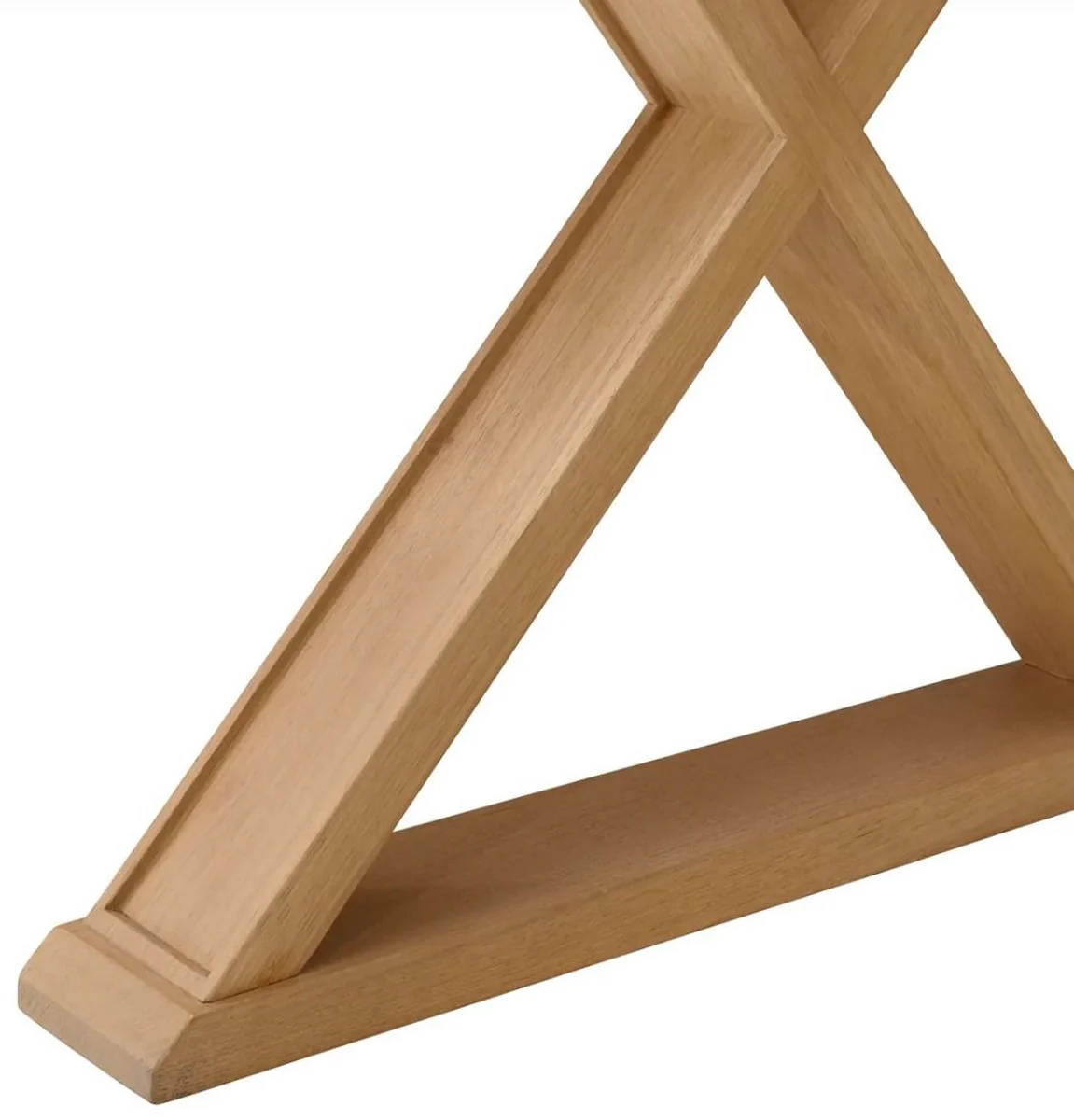 Casa Padrino escritorio de lujo natural 150 x 60 x A. 76 cm - Mesa de oficina de madera maciza con 3 cajones - Muebles de oficina - Muebles de lujo - Calidad de lujo