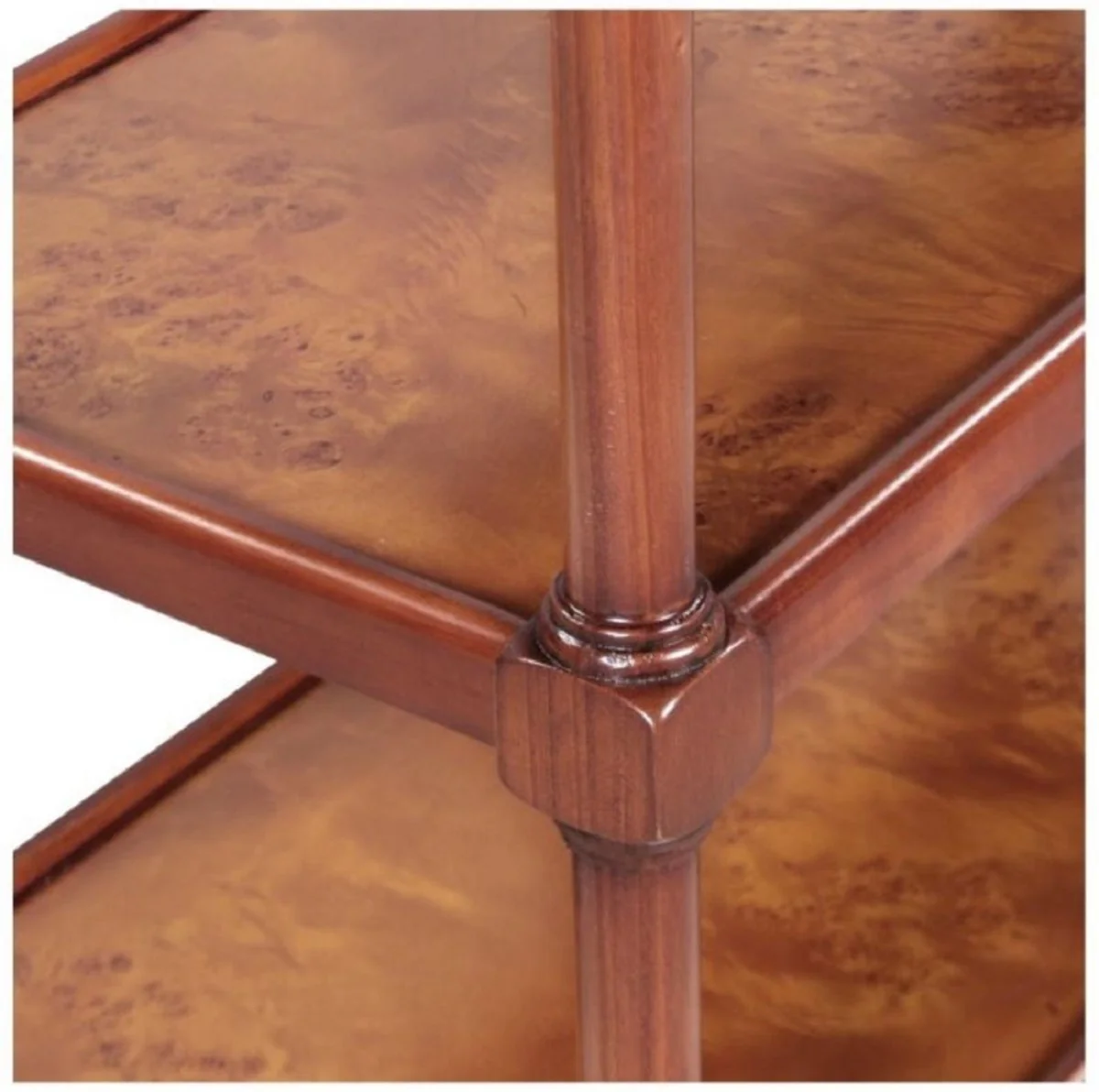 Casa Padrino Armario de Libros de Estilo Art Nouveau de Lujo Marr¨®n / Marr¨®n Oscuro 81 x 40 x H. 182 cm - Armario con Ruedas y 2 Cajones