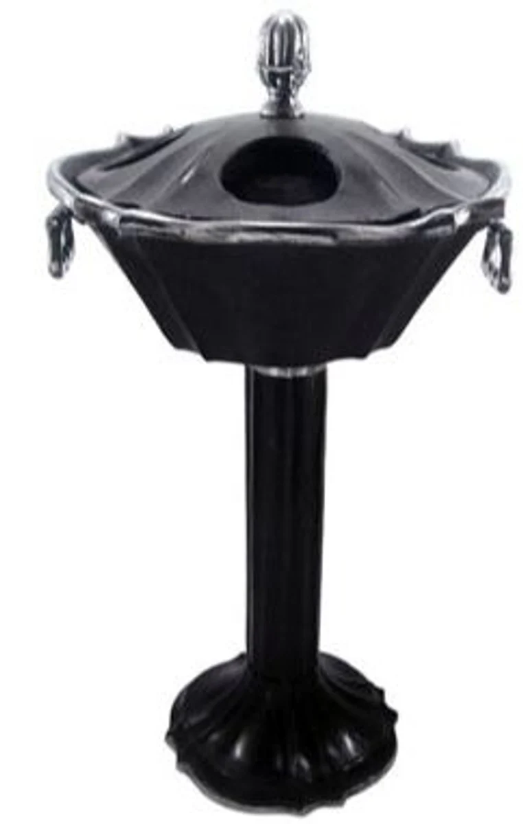 Refresco de vino Barroco Casa Padrino para 4 botellas de aluminio / plata antigua H 80 cm, di¨¢metro 43 cm - decoraci¨®n del hotel del titular del vino