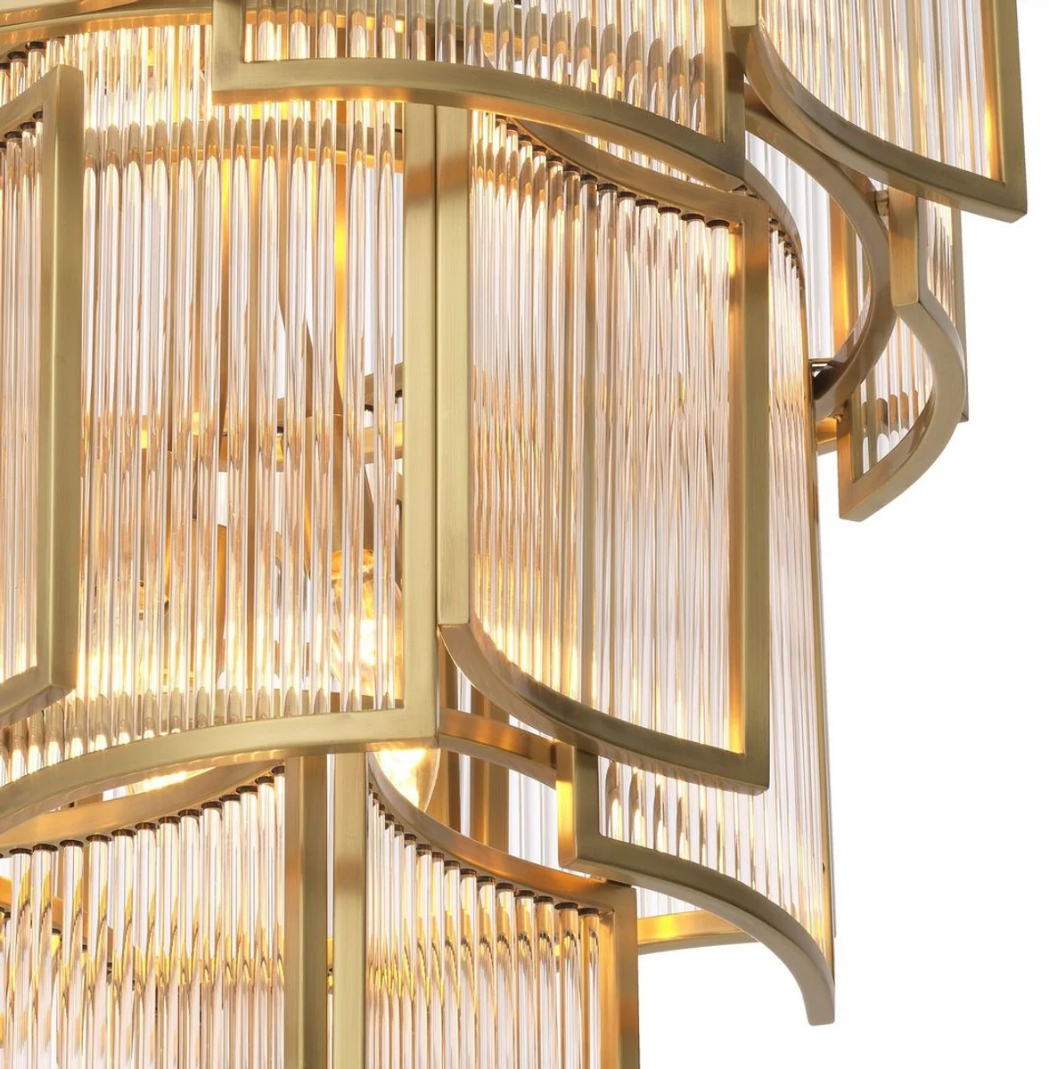 Casa Padrino araña de luces de lujo latón antiguo Ø 58 x A. 84 cm - Araña de Luces Moderna para Hoteles y Restaurantes - Calidad de Lujo