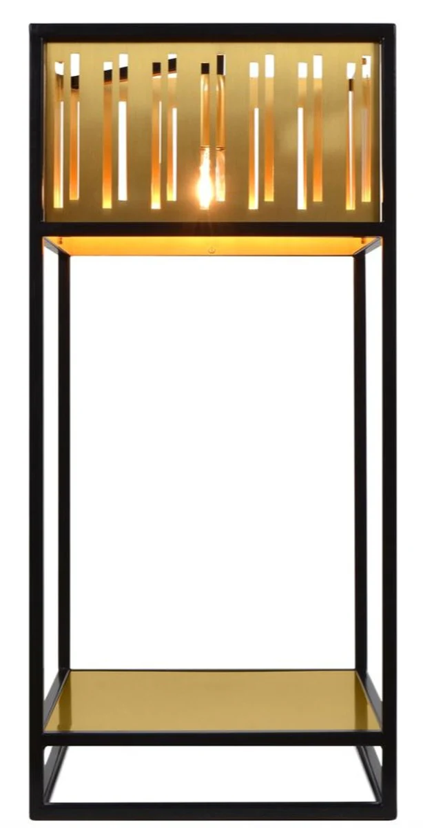 Casa Padrino l¨¢mpara de mesa de lujo con marco revestido de polvo negro - colecci¨®n de hotel