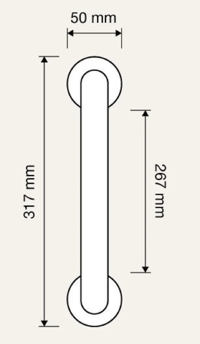 Casa Padrino conjunto de manija de puerta de lujo oro 5 x H. 31,7 cm - Manijas de Puerta Ocupado con Cristales de Swarovski