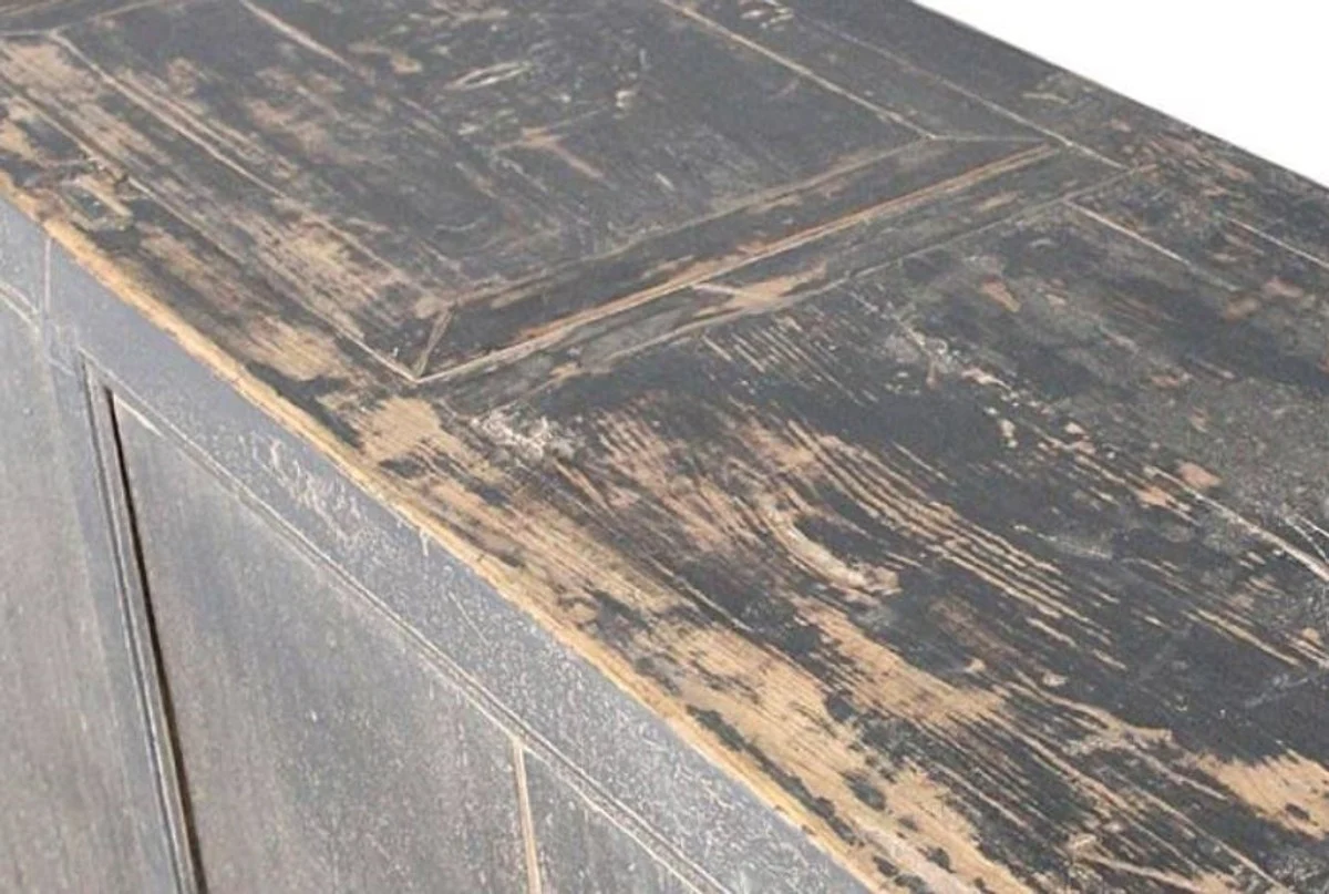 Casa Padrino gabinete de estilo rural con 4 puertas marrón antiguo 168 x 45 x H. 87 cm - Muebles de Estilo Rural